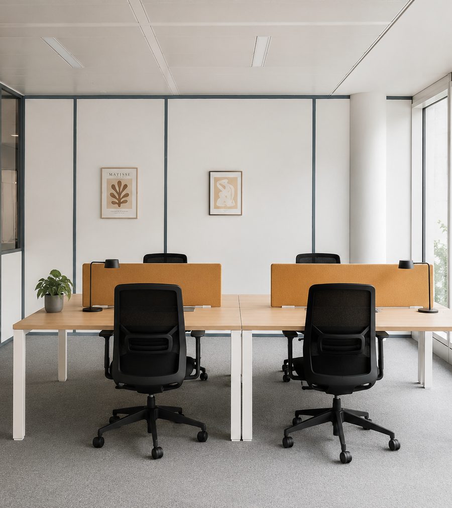 Un bureau privatif fermé à clé, aménagé pour une équipe